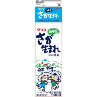 グリコJA牛乳さが生まれ 1000ｍl 展開図